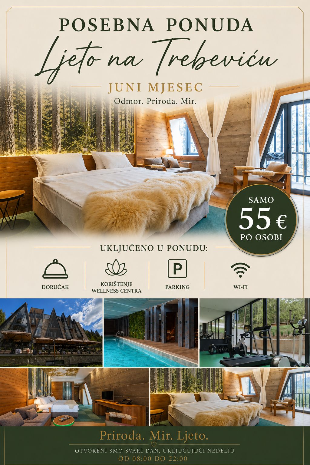 Ljeto na Trebeviću – juni ponuda Pino Nature Hotel, samo 55 EUR po osobi
