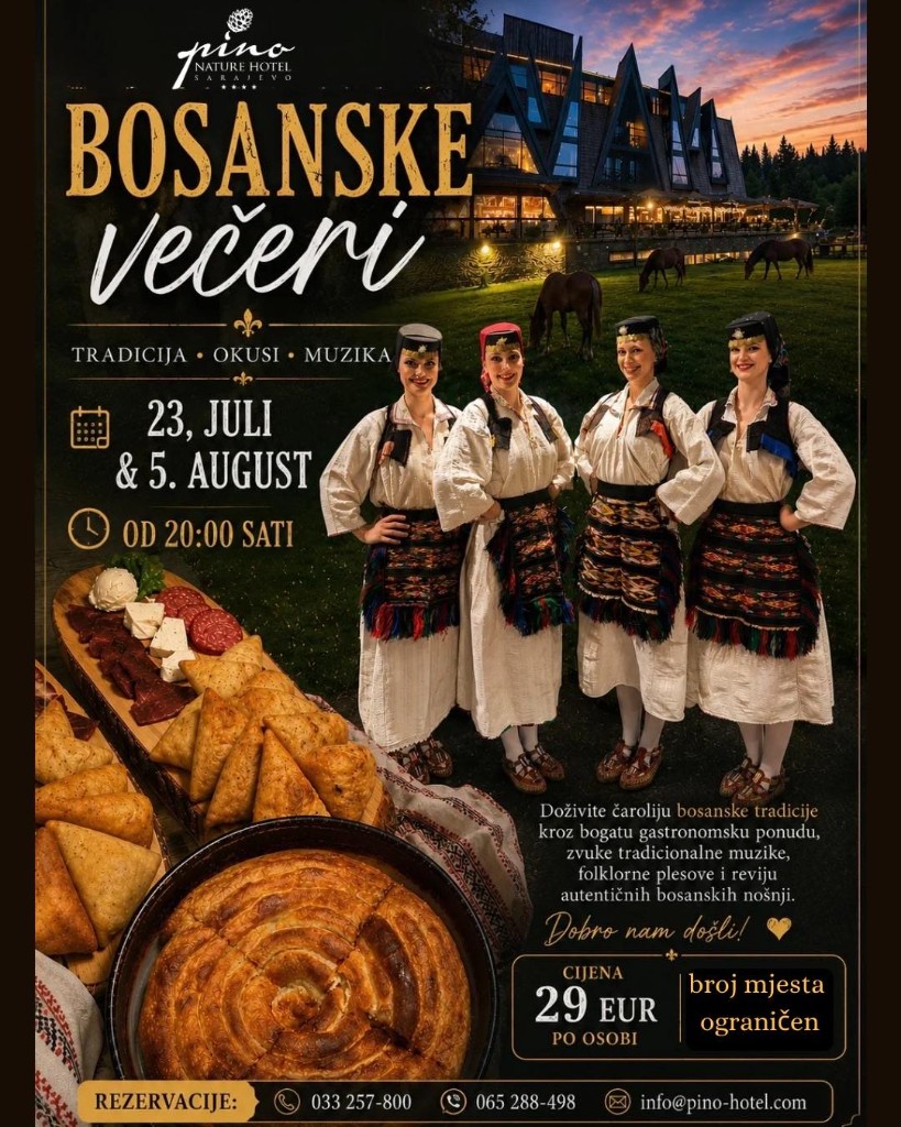 Bosanske večeri – Hotel Pino Nature Sarajevo