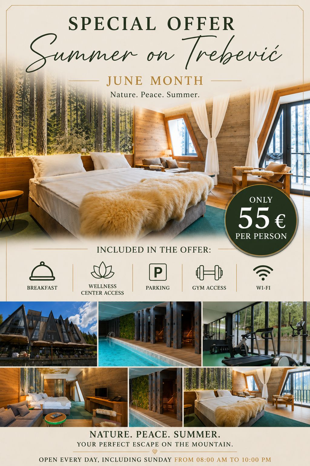Summer on Trebević – June offer Pino Nature Hotel, only 55 EUR per person
