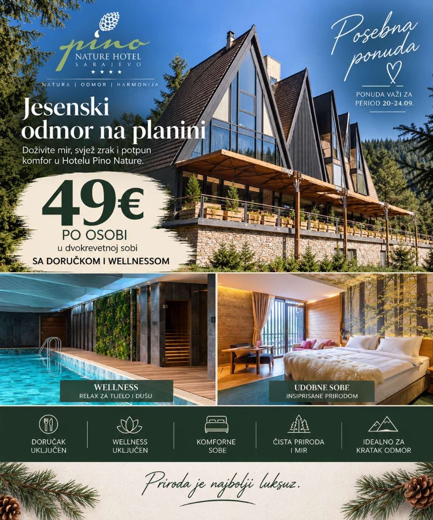 Jesenski odmor na planini – Hotel Pino Nature Sarajevo