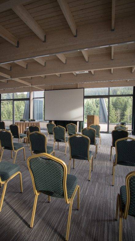 Conference Hall Setup with Seating