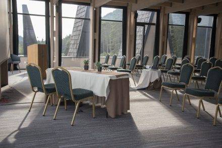 Conference Hall Setup with Seating