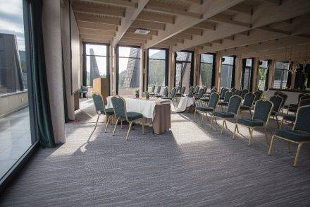 Conference Hall Setup with Seating