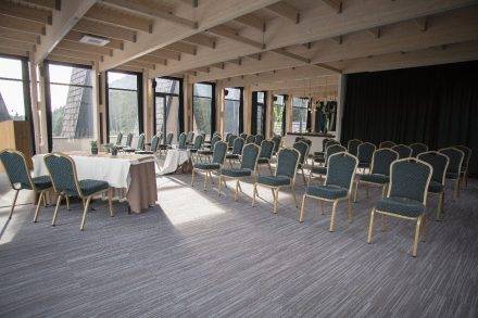 Conference Hall Setup with Seating