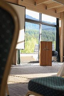 Conference Hall Setup with Seating